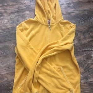 Juicy couture deep yellow velour jacket hoodie
